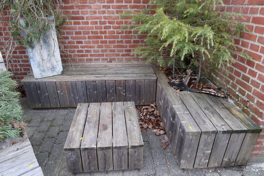 Liggestol samt bænkmoduler