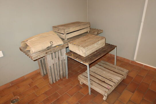 Trallebænk samt trækasser