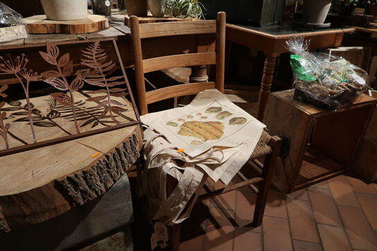 Stol samt div. Kasser