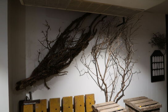 Div. Trækasser, stol, tørrede grene m.m.