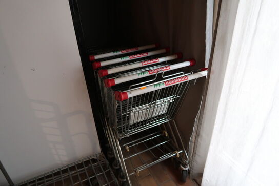 7 stk. indkøbsvogne