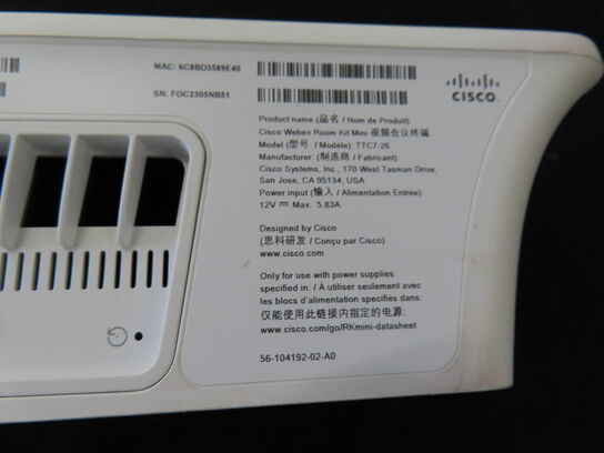 Konferrencesystem CISCO Webex Room Kit Mini (MOMSFRI)