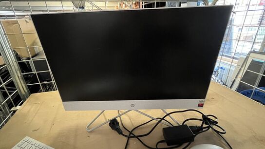 24" HP All-in-One PC + Mus, Tastatur