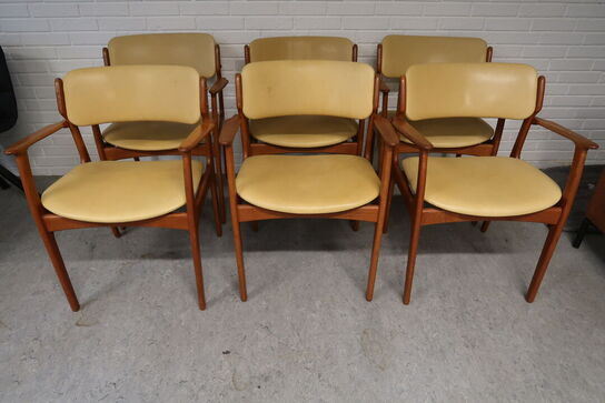 6 stk. armstole Erik Buch