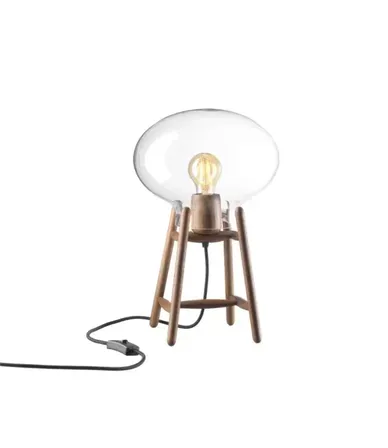 FDB møbler u4 hiti bordlampe valnød og klart glas(ubrugt)