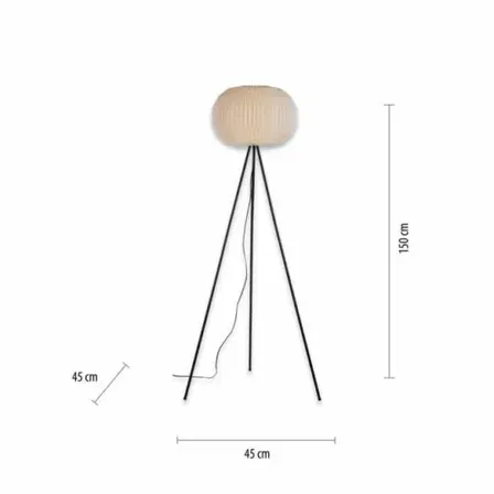 Paul neuhaus gulvlampe sorthvid 150 cm(ubrugt)