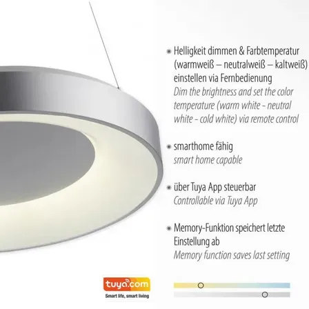 Paul neuhaus led pendel app remote 48 cm(ubrugt)