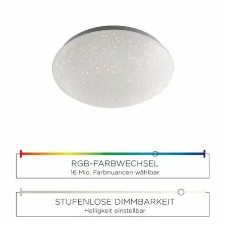 Paul Neuhaus led loftlampe stjernehimmel farveskift remote(ubrugt)