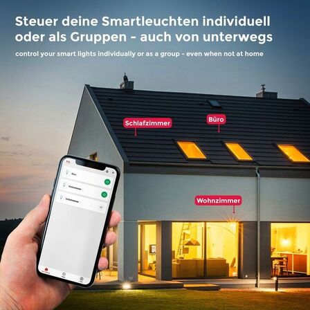 8 stk. B.K Licht Smarthome Wifi Pære E27 LED 9 Watt Tuya 806 Lumen 2700K(ubrugt)