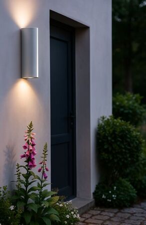 3 stk. lutec udendørslampe leo led 14 watt forkromet aluminium ip54(ubrugt)