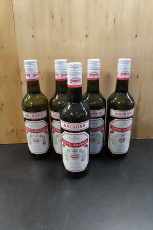 5 fl. Akvavit AALBORG 70cl.