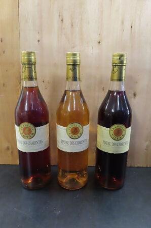 3 fl. Dessertvin PINEAU DES CHARENTES 75cl.