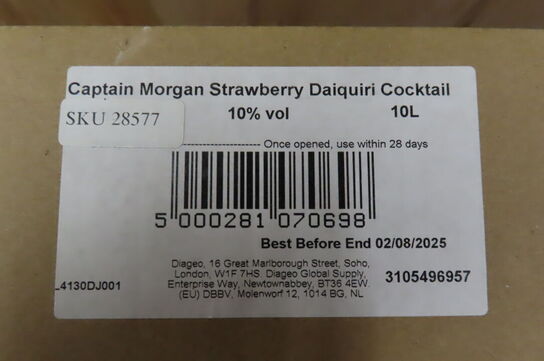 10L. Strawberry daiquiri cocktail CAPTAIN MORGAN