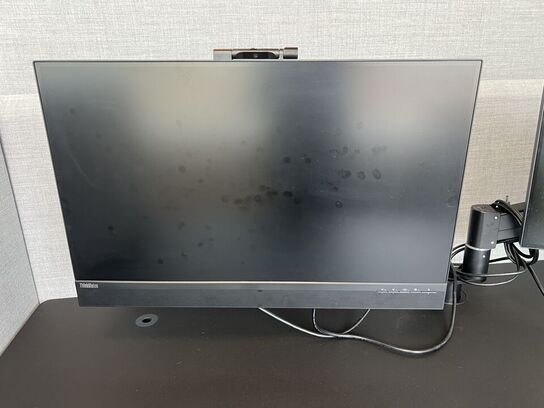 Elhæve/sænkebord DUBA-B8 80x180cm inkl. indh. & 2 stk. 27" LENOVO skærme