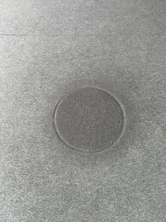 Rundt gulvtæppe ca. Ø300 cm