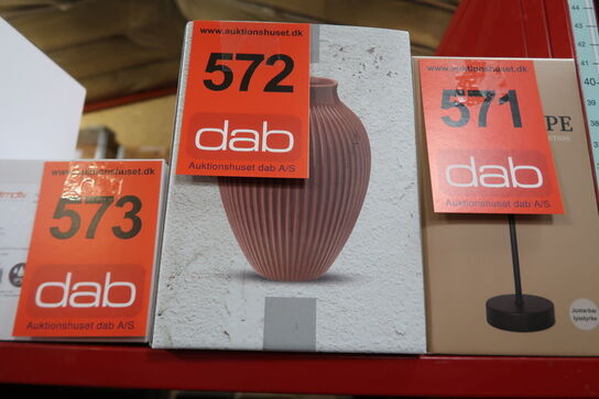 Knabstrup Keramik Ripple vase bordeaux H27 cm