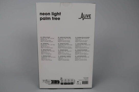 3 stk. Alive Neon light, Palm tree