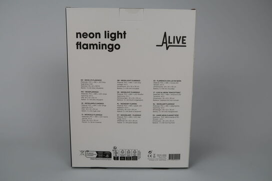 6 stk. Alive Neon light, flamingo