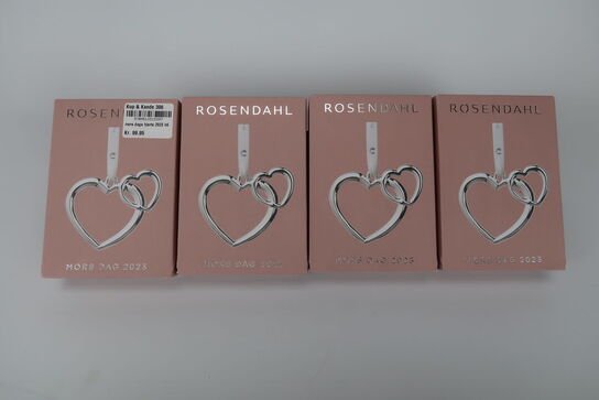 4 stk. Rosendahl mors dag-hjerte 2023 H6 cm