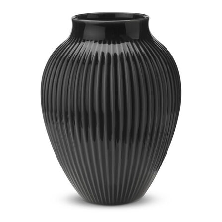 Knabstrup Keramik Ripple vase sort H27 cm