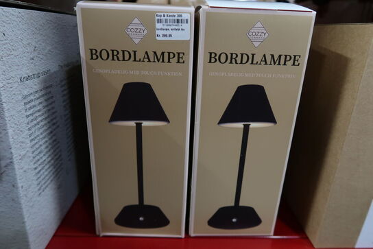 2 stk. COZZY Touch bordlampe sort