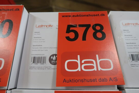 Genopladelig - Ude/ Inde Lampe Sort