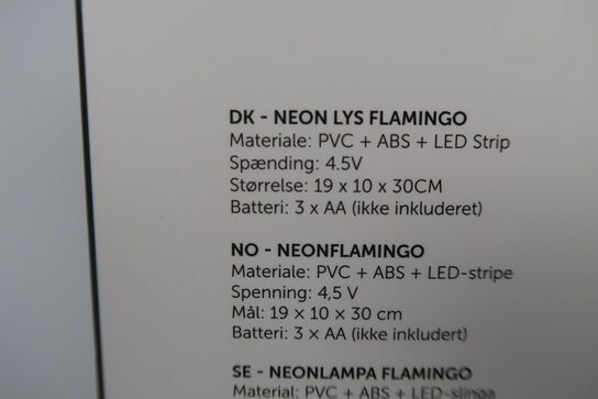 6 stk. Alive Neon light, flamingo