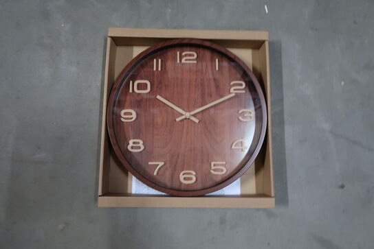 Vægur brun Ø30,5 cm