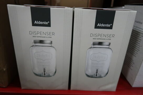 4 stk. Aldente dispenser med tappehane 4 liter
