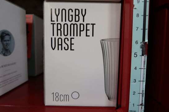 2 stk. Lyngby vase trompet 18 cm