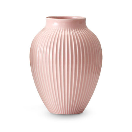 Knabstrup Keramik Ripple vase lyserød H27 cm