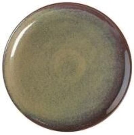 12 stk. Tallerken stentøj brun 270 mm Rustik