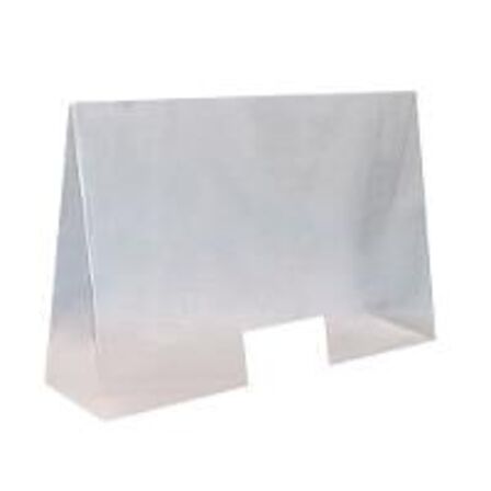 2 stk. Nyseskærm transparent B1000xD280xH650 mm Med åbning B250xH120 mm Akryl