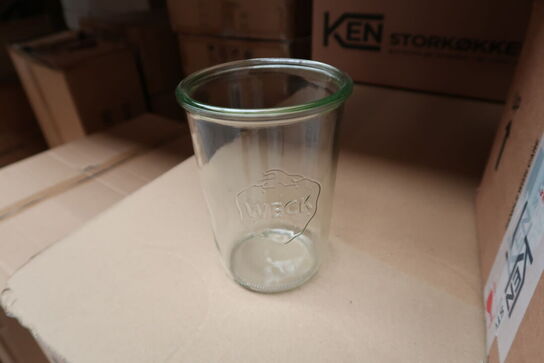 112 stk. Patentglas 85 cl u/låg Diam 100 mm Weck