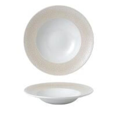 12 stk. Tallerken m/sand mønstret fane dyb 280mm Isla Churchill