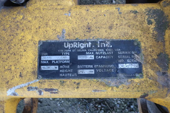 Byggelift UPRIGHT SL30 9 meter - OBS: Anden adresse!