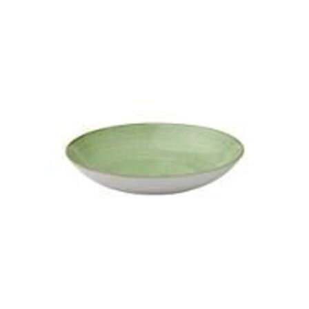 12 stk. Tallerken coupe dyb grøn 248 mm Stonecast Churchill