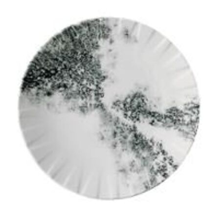 6 stk. Tallerken coupe dyb sort 272 mm Abstract Smoked Churchill