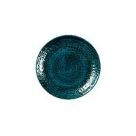 12 stk. Tallerken coupe marine grøn 165 mm Homespun Chroma Churchill