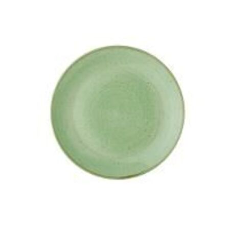 12 stk. Tallerken coupe grøn 260 mm Stonecast Churchill