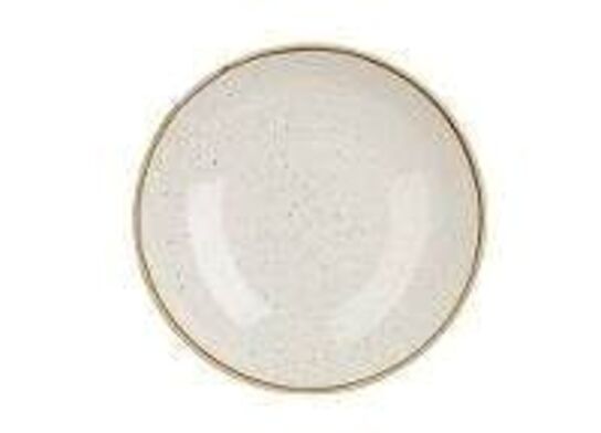 12 stk. Tallerken coupe dyb vanilje 248 mm Stonecast Churchill