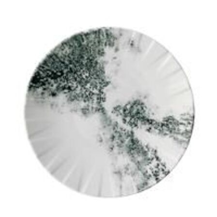 6 stk. Tallerken coupe dyb sort 235 mm Abstract Smoked Churchill