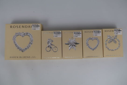 5 pk. Rosendahl Karen Blixens jul - forsølvet