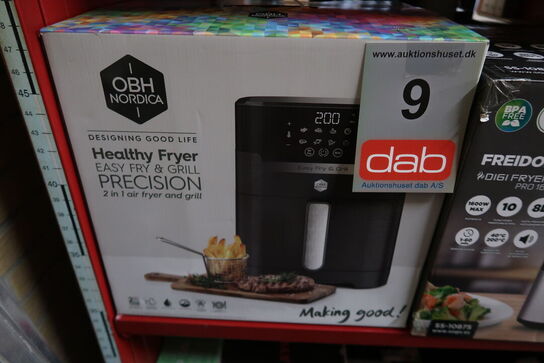 OBH Nordica Easy Fry & Grill Precision airfryer 2in1 black digital