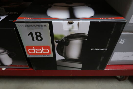 Fiskars Royal gryde med låg 15 liter uden belægning