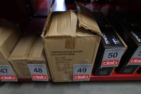 6 stk. Stabelbar foldekasse grøn 33x24,5x15 cm