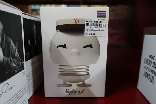 3 stk. Hoptimist Bimble Student hvid rød hue 10,3 cm