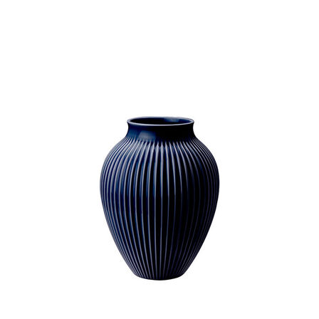 Knabstrup Keramik Ripple vase mørkeblå H20 cm