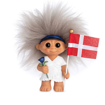 2 stk. Lykketrold student pige blå