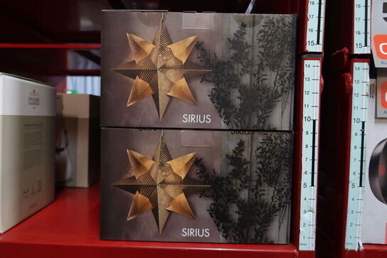 2 stk. Sirius Lene stjerne guld Ø33 cm